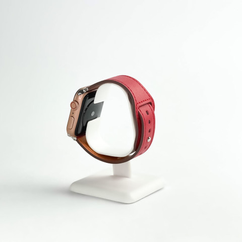 Кожаный ремешок Leather Rivet Clasp на Apple Watch 38/40/41mm Red